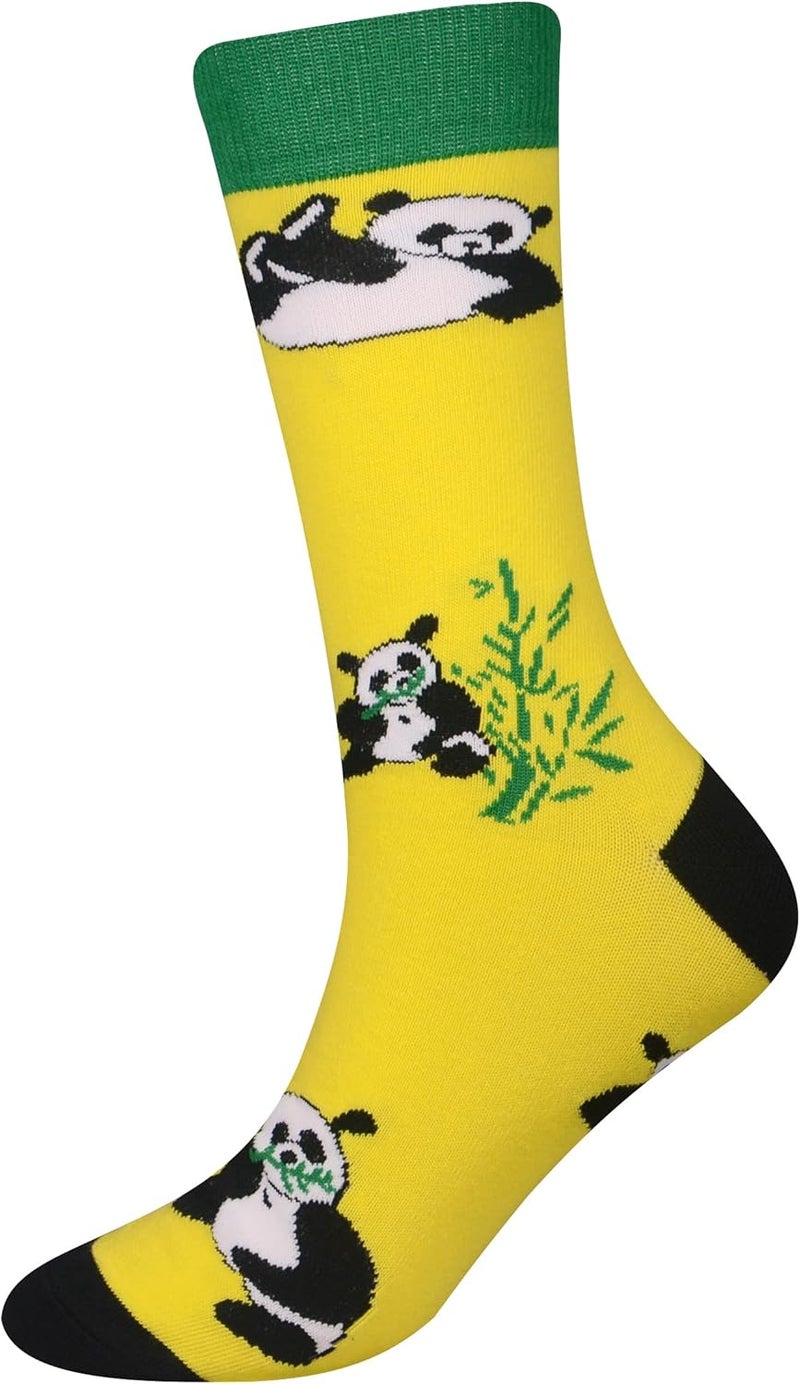 Cansok Men's 2/4 Packs Fun Crazy Novelty Dress Crew Socks - Image 5